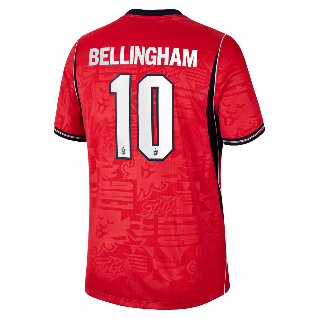 Jude Bellingham England National Team Nike 2026 Away Stadium Replica Jersey - Red