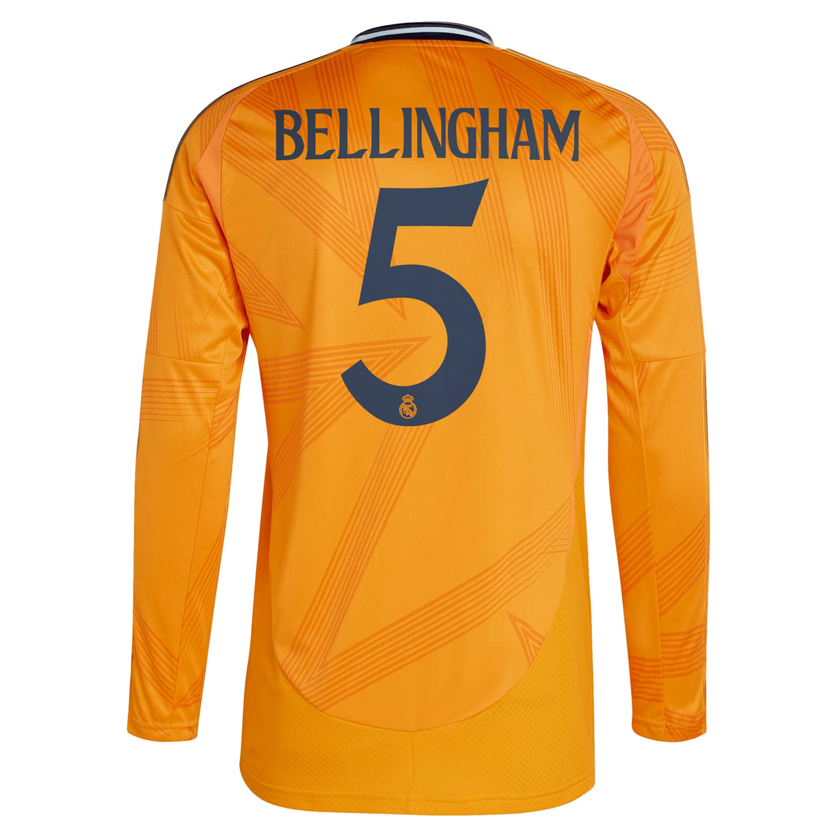 Jude Bellingham Real Madrid adidas 2024/25 Away Long Sleeve Player Jersey - Orange
