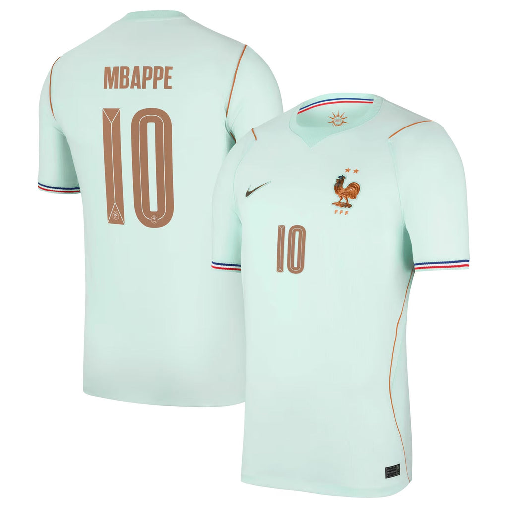 Kylian Mbappé France National Team Nike 2026 Away Stadium Replica Jersey - Green