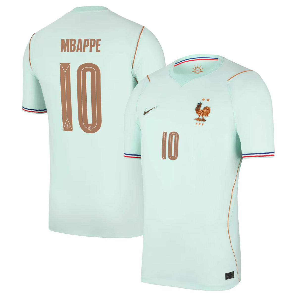 Kylian Mbappé France National Team Nike 2026 Away Stadium Replica Jersey - Green