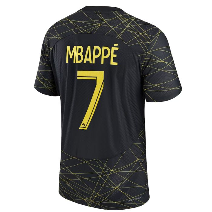 Kylian Mbappé Paris Saint-Germain  2022/23 Fourth Vapor Match  Player Jersey - Black