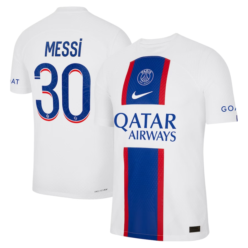 Lionel Messi Paris Saint-Germain 2022/23 Third Vapor Match Men's Authentic Jersey- White