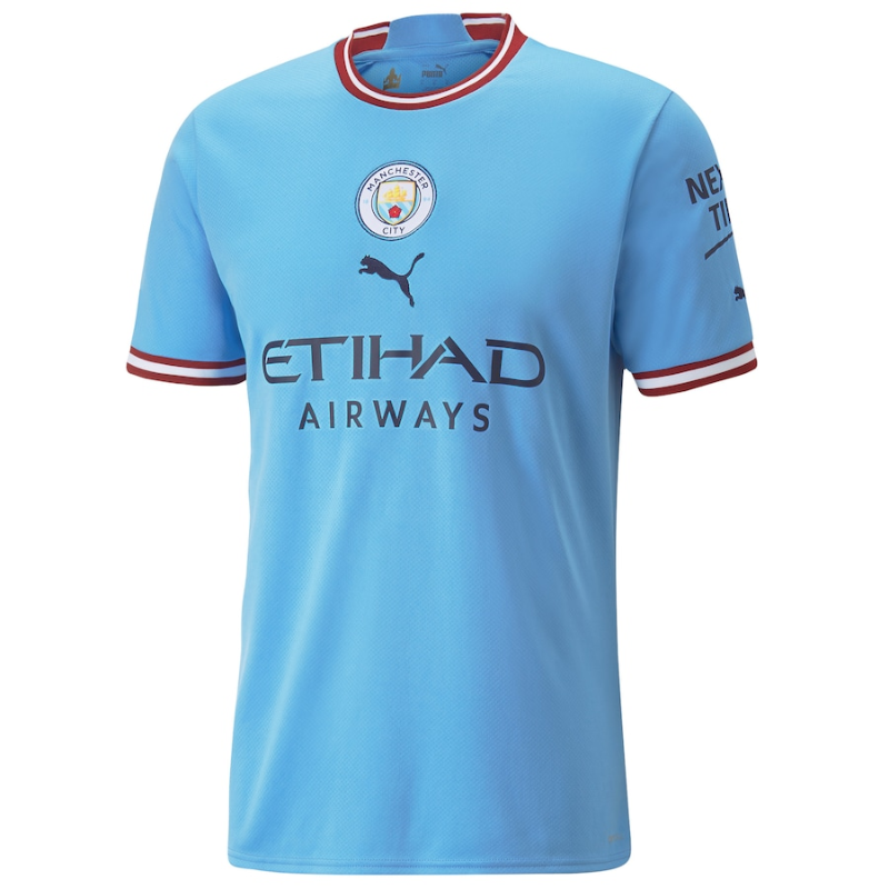 Manchester City Home Shirt   2022-23 with Haaland 9 printing Unisex Jersey