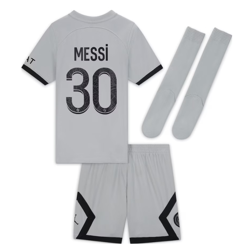 Paris Saint-Germain Away  2022-23 - Little Kids with Messi 30 printing