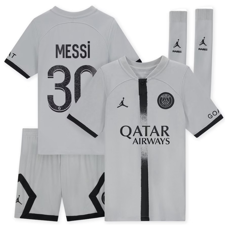 Paris Saint-Germain Away  2022-23 - Little Kids with Messi 30 printing
