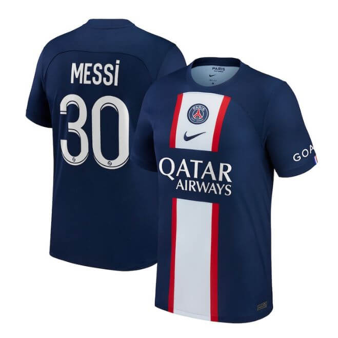 Paris Saint-Germain Home Unisex Shirt 2022-23 -  Messi 30 printing