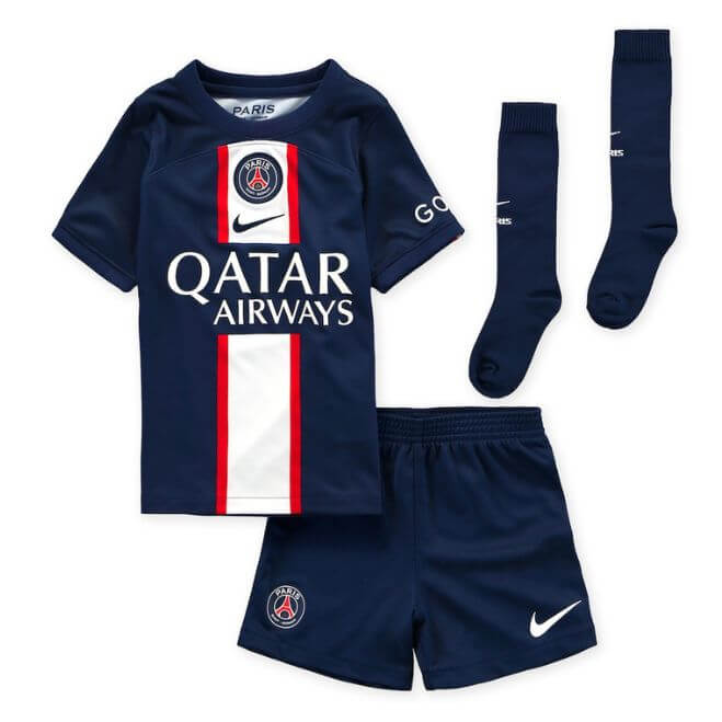 Paris Saint-Germain Home Stadium Kit 2022-23 - Little Kids with Messi 30 printing