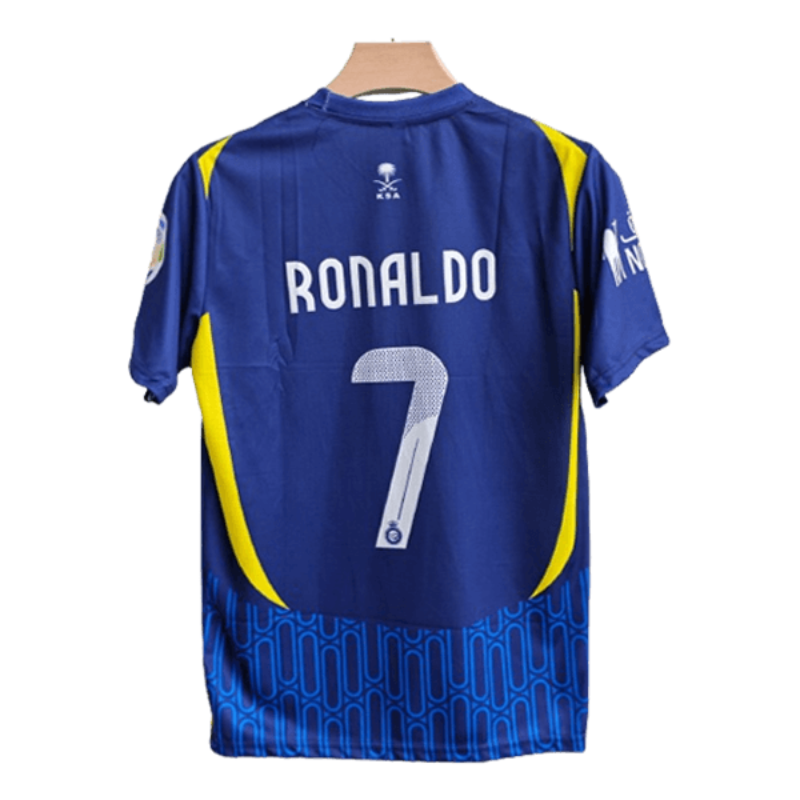 adidas Al Nassr Ronaldo Away Jersey 2025 Blue Yellow