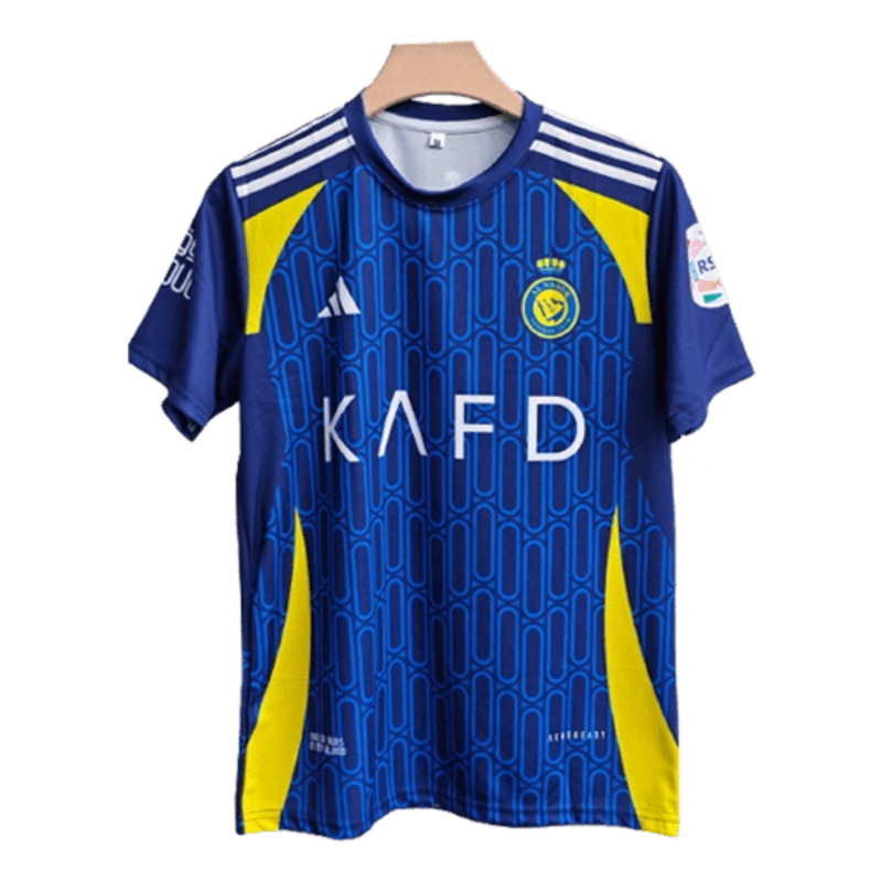 adidas Al Nassr Ronaldo Away Jersey 2025 Blue Yellow