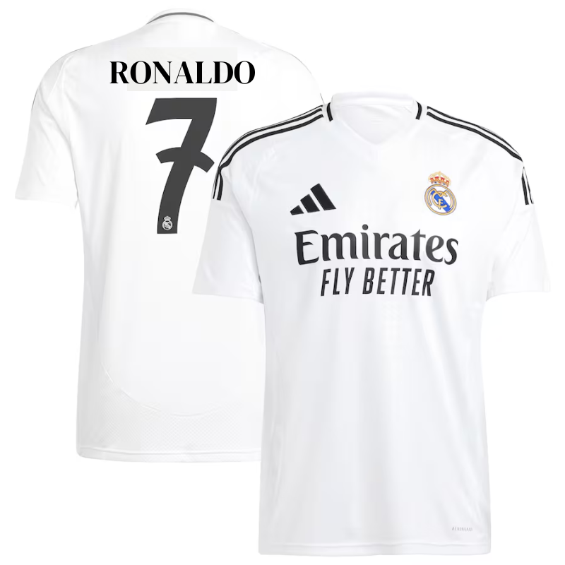 Cristiano Ronaldo 7 Real Madrid adidas 2025 Home Player Jersey - White