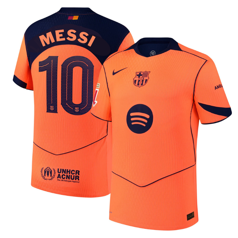 Lionel Messi Barcelona 2025/26 Third Player Jersey - Orange